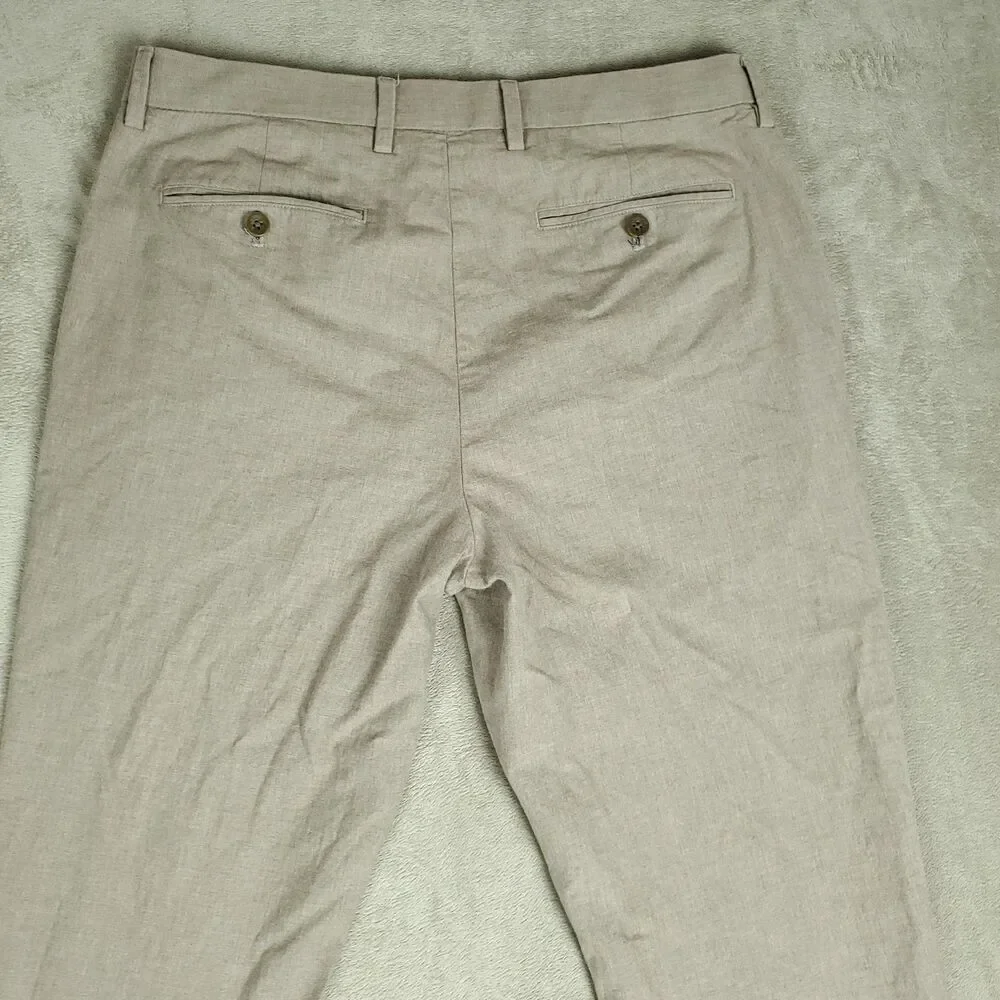 Banana Republic Kentfield Pants Mens 32x32 Beige Slim Fit 100% Cotton Chino